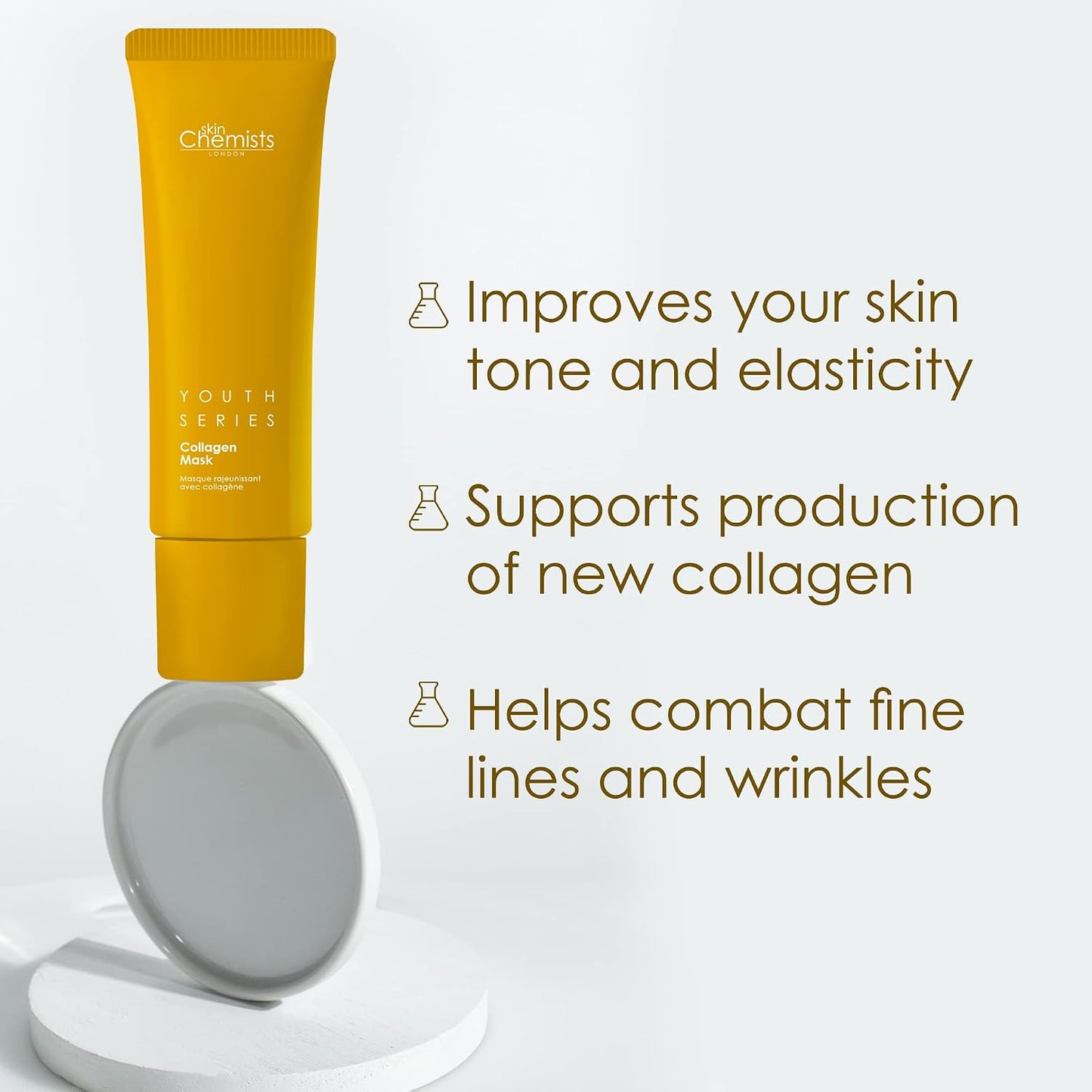 Skinchemists Collagen Face Mask | anti Aging Face Mask for Youthful, Hydrated Skin | Reduces Fine Lines & Wrinkles - Revive, Moisturize, and Soften Face Mask Skincare 50Ml