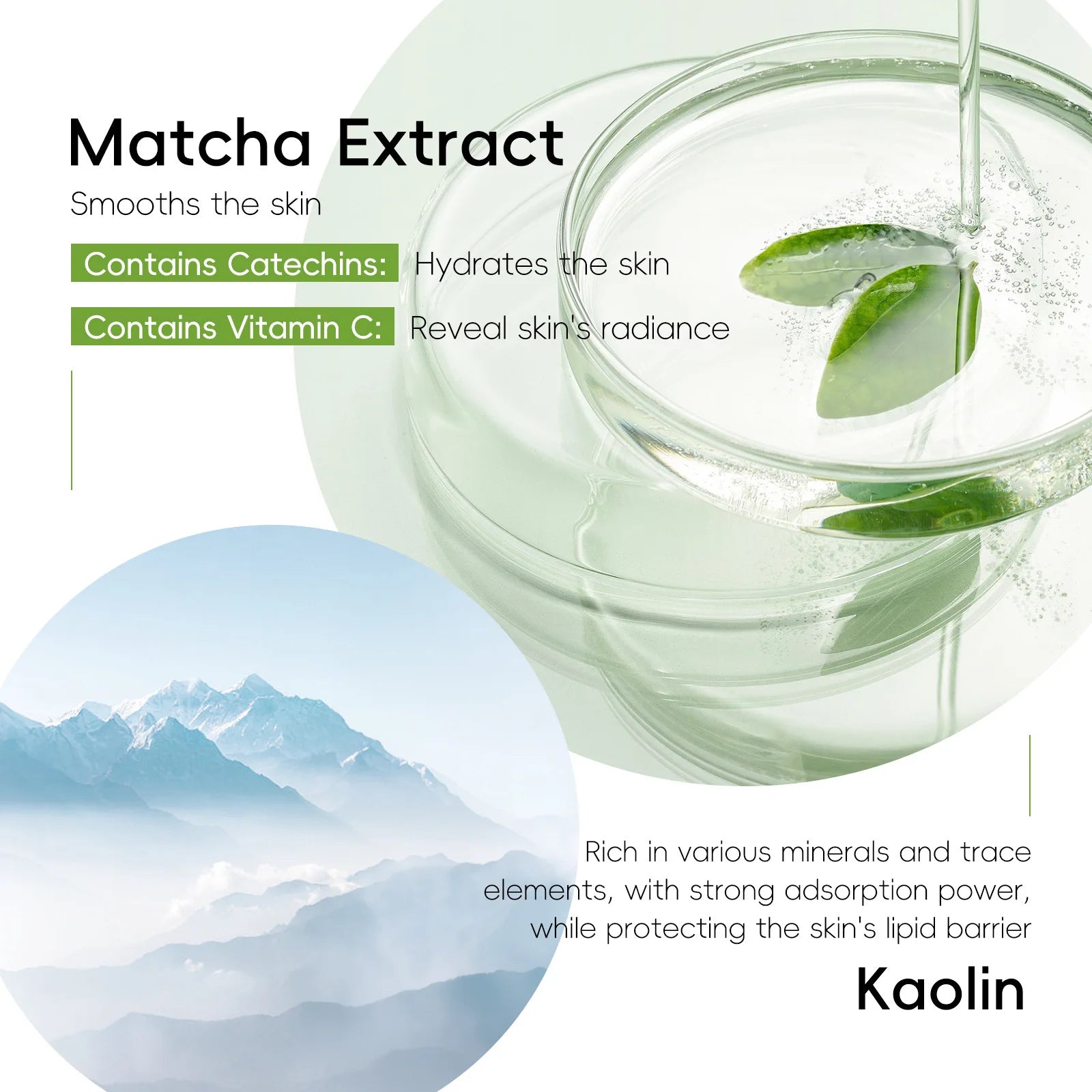 20Pcs Green Tea Sleeping Mask Moisturizing Hydrating Centella Oil Control Smoothing Skincare Disposable Facial Mask